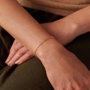 anthopologie simple gold chain bracelet